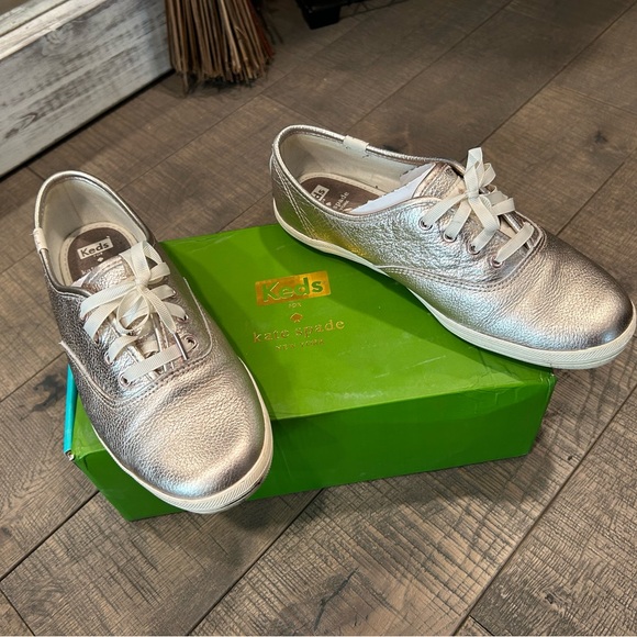 Keds X Kate Spade Champion Metallic Rose Gold Sneakers! Gently worn! - Picture 6 of 7